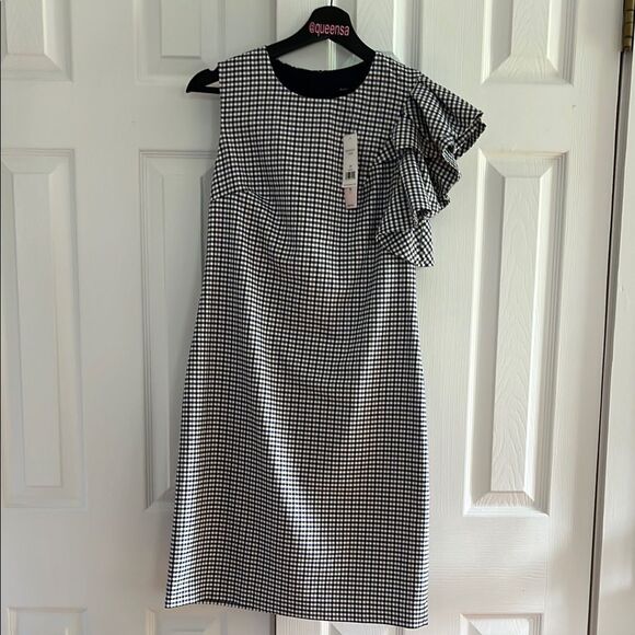 Banana Republic Asymmetrical Ruffled Sheath Dress - Picture 2 of 16